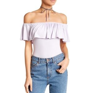 NEW Honey Punch Off Shoulder Bodysuit - Lilac